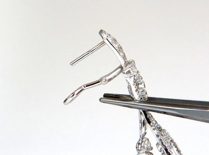 6.00ct natural diamonds modern dangle petal chandelier earrings 18kt 12321 *v