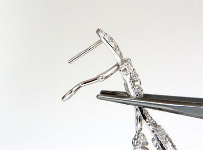 6.00ct natural diamonds modern dangle petal chandelier earrings 18kt 12321 *v