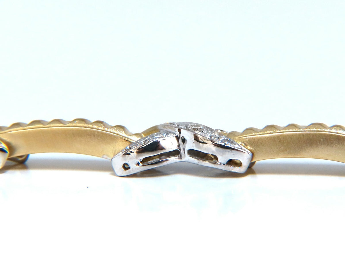 1.54ct natural round diamonds x bracelet 14 karat gold two-tone 7.5 *v
