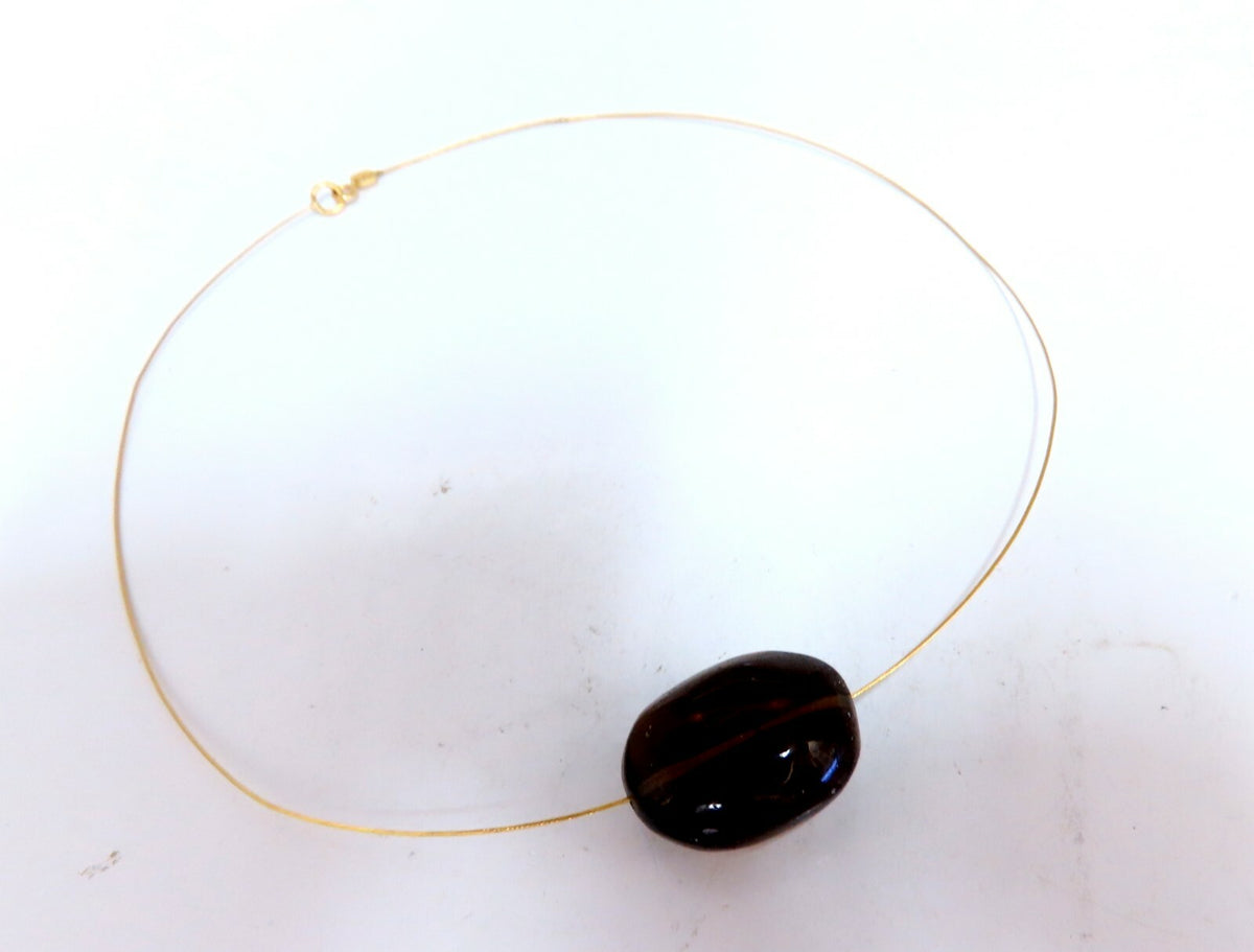 Arizona Topaz Necklace 14kt Solitaire *v