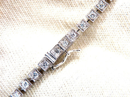 1.55ct Natural Diamonds Tennis Bracelet 14kt Gold Squared Box Bead Set *v
