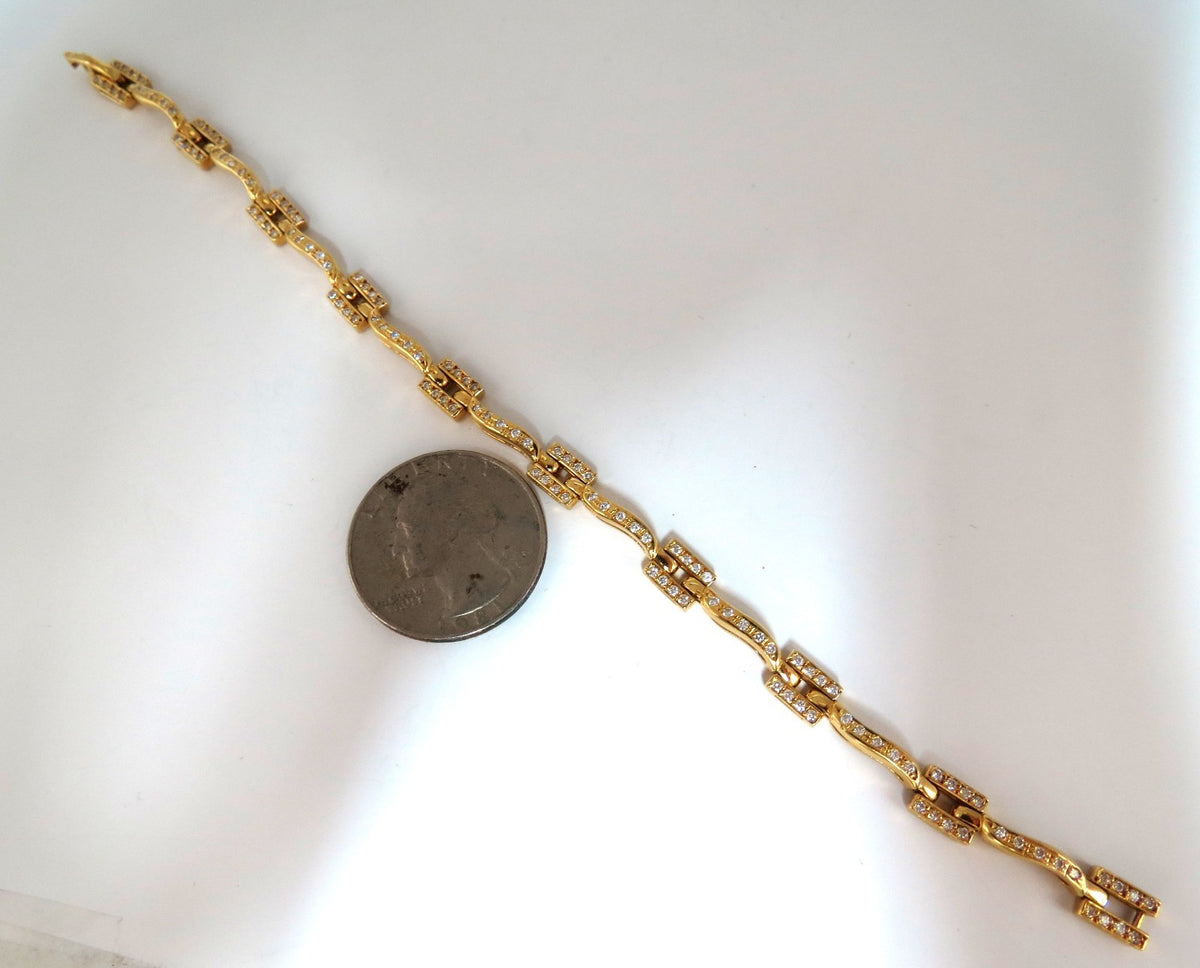 18kt Diamonds Bead set Vine bracelet 1.30ct *v