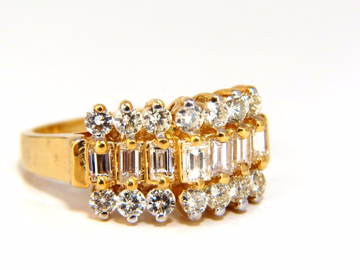 1.40ct natural diamonds raised cathedral ring 14kt *v