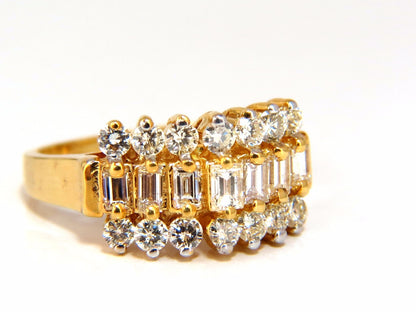1.40ct natural diamonds raised cathedral ring 14kt *v
