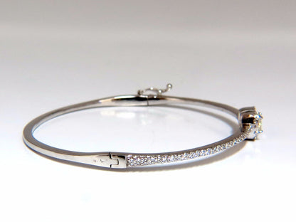 .95ct natural round diamond cluster halo bangle bracelet 14kt *v