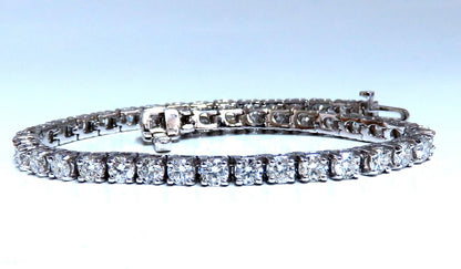 Tennis Bracelet 7.70ct Natural Round Diamonds 14kt gold *v