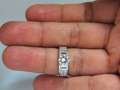 GIA Certified 1.02ct & 1.10ct natural round diamond ring e/vs2 18kt*v