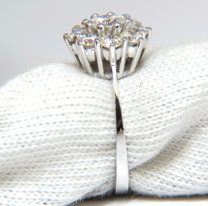 1.40ct natural diamonds raised cluster ring 14kt gold *v