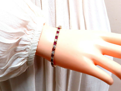 14.43Ct Natural Gem-Line Emerald Sapphire Ruby Bracelet 14Kt *v