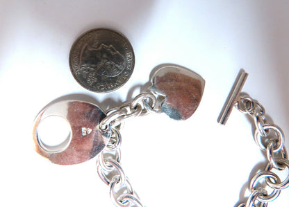 Sterling Silver Toggle Heart Link Bracelet *v