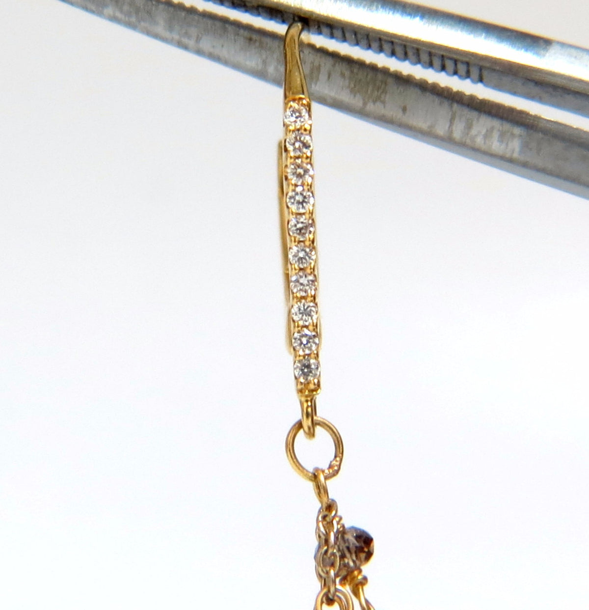 28.15ct Natural Fancy color briolette diamond dangle earrings 18kt Mesh *v