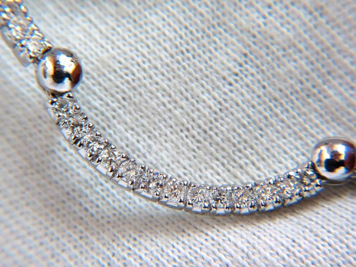 2.26ct NATURAL DIAMONDS MODERN ARCH LINK NECKLACE 14KT BALL HINGE G VS *v