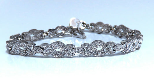.60ct. natural round diamonds tennis bracelet classic 14 karat white gold *v