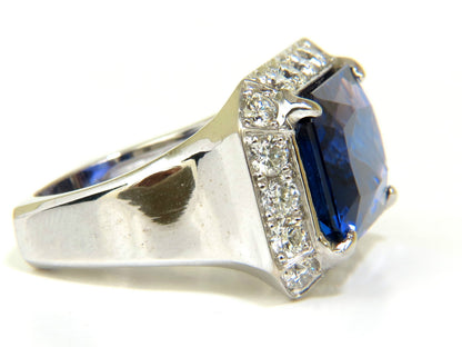 GIA CERTIFIED NATURAL 15.06CT 18KT GOLD NATURAL TANZANITE DIAMOND RING *v