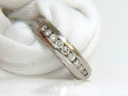 .35ct. NATURAL DIAMONDS CHANNEL DECO GILT ETCHED SCALING SHANK RING PLATINUM *v