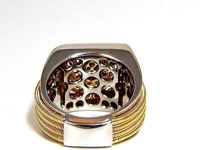 18kt mens .60ct diamond ring coil wrap 3d tourbillon still life deco 10002 *v