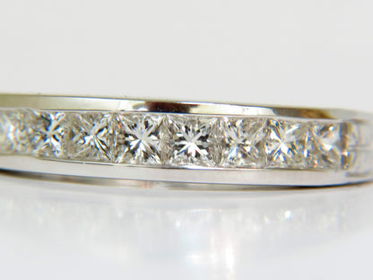 14KT .72CT NATURAL DIAMONDS EDWARDIAN DECO REVIVAL BAND PRINCESS CUTS *v