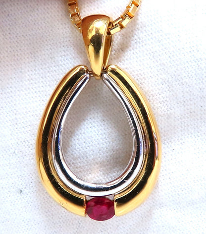 .40ct Natural Ruby Necklace 18kt  *v