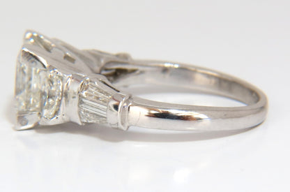 GIA certified 4.77ct. princess cut diamonds ring G/Si-1 platinum classic *v