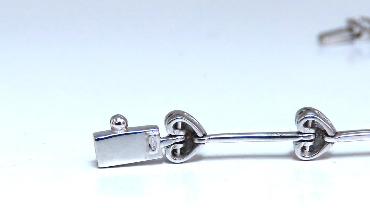 .80ct Natural Diamonds Heart Link Bracelet 14kt gold *v