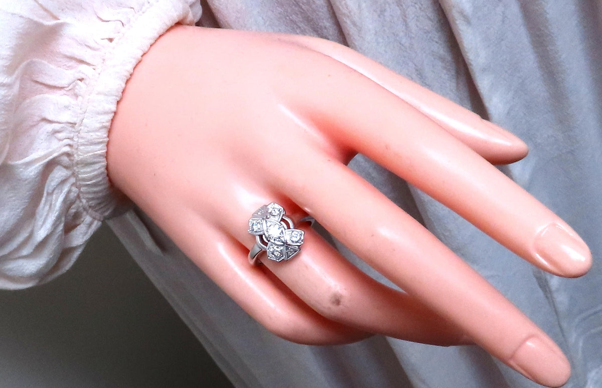 .60ct Natural Diamonds Edwardian Style Cluster Ring 14kt Gold 12423 *v