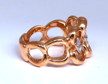 .20ct Natural Diamonds Circles Loop ring 14kt Gold *v