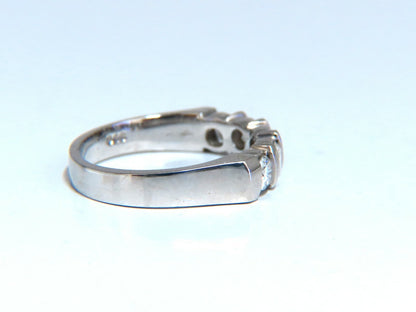 .75ct Natural Round Diamonds Channel Bar Ring 14kt *v