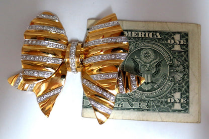 4.00ct Diamonds Large Sized Ribbon Pin 3D *v