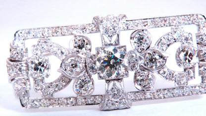 GIA Certified Natural Diamond Vintage Deco Pin Brooch Platinum 12418 *v