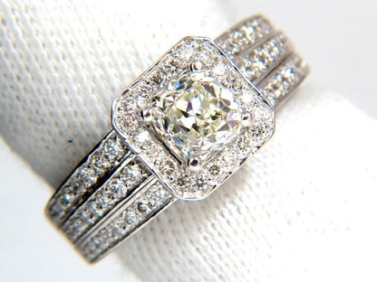 GIA Certified 1.20ct natural cushion cut diamonds ring 14kt 10024 *v