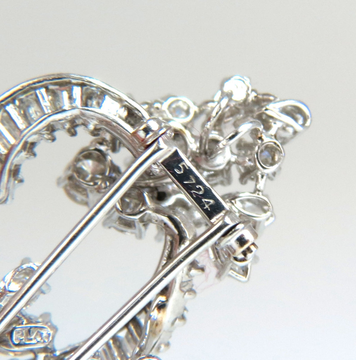 5.00ct Diamonds cluster brooch pendant pin Platinum Estate Cluster Cocktail *v
