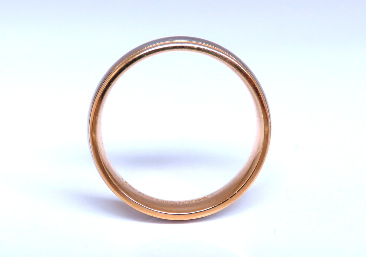 Two Toned Unisex Gold Band 14kt gold Size 10 5.8mm *v