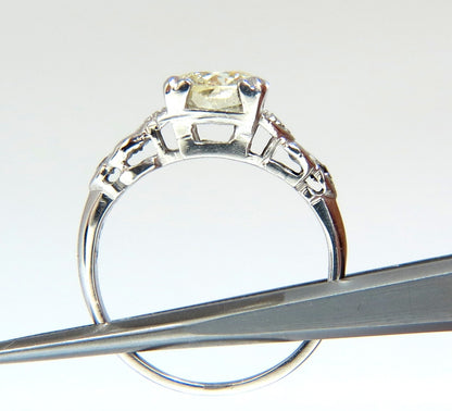 1.33ct vintage class old mine cut natural diamond engagement ring platinum *v
