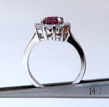 2.26ct GIA Certified Natural Purple Pink Sapphire Diamonds Ring 14kt 12339 *v