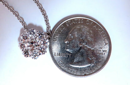 GIA Certified .48ct & 1.14ct Diamonds Cluster Necklace 14kt Snowflake *v