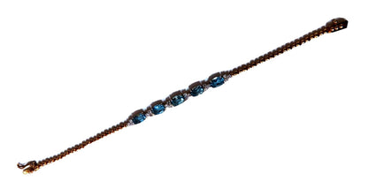 3.34ct natural aquamarine diamonds tennis bracelet 14kt vivid prime aqua blue *v