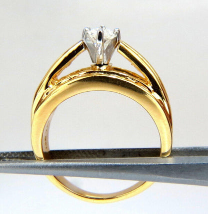 .73ct Natural Marquise Diamond Raised Cathedral Ring 14kt *v