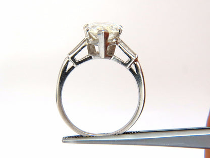 GIA Certified 3.77ct Pear Shape Natural Diamond Ring Platinum Classic *v
