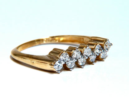 .50ct Natural Staggered Lay Diamonds Flat Band 14kt *v