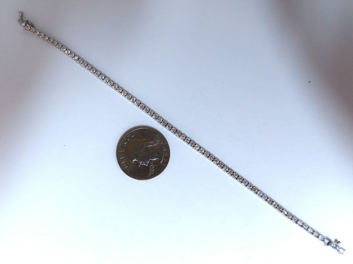 2.87ct Natural Diamonds Tennis Bracelet 14kt Gold Classic Riviera *v