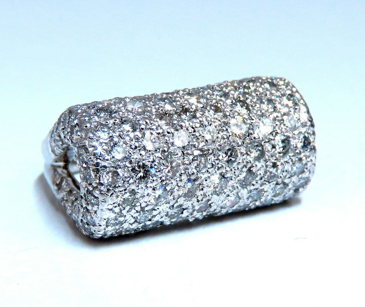 2.54ct Natural Diamonds Fold Over Ring 18kt Gold Fine Deco Bead Set Pave*v
