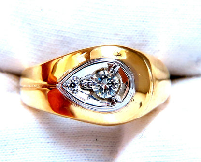 .20ct Natural Round Diamond Ring 14kt Unisex *v