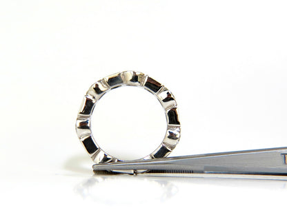 2.80CT NATURAL ROUNDS PRINCESS DIAMONDS ETERNITY BAND PLATINUM FLUSH DURABLE *v