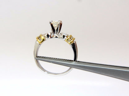 .75CT CLASSIC TRADITIONAL DIAMOND RING 14KT GOLDEN SHOULDERS *v