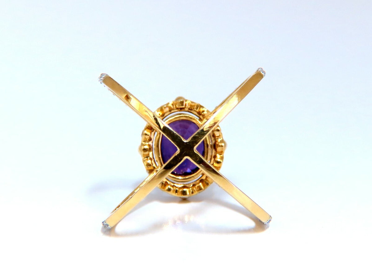 GIA Certified 3.96ct Natural Vivid purple sapphire diamonds ring *v