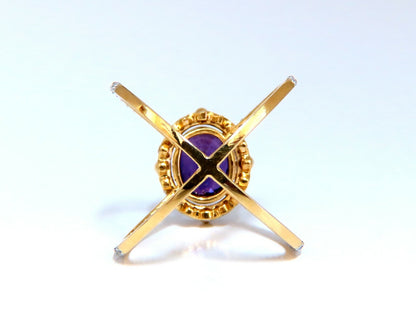 GIA Certified 3.96ct Natural Vivid purple sapphire diamonds ring *v