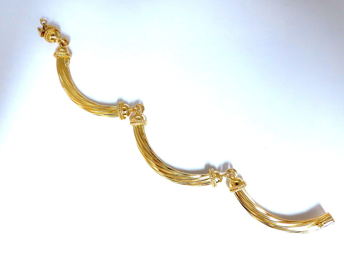 Byzantine Style Three Arched Bracelet 18kt 24.8 Grams 7 inch *v