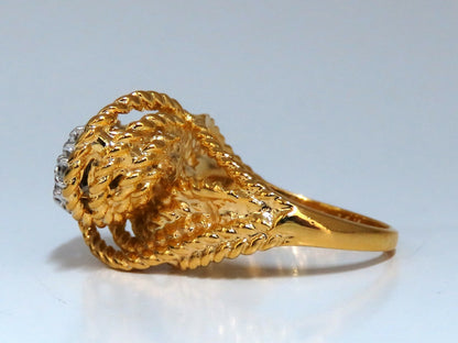 .35ct Natural Diamonds Rope Twist Wrap Cluster Ring 14kt Gold *v