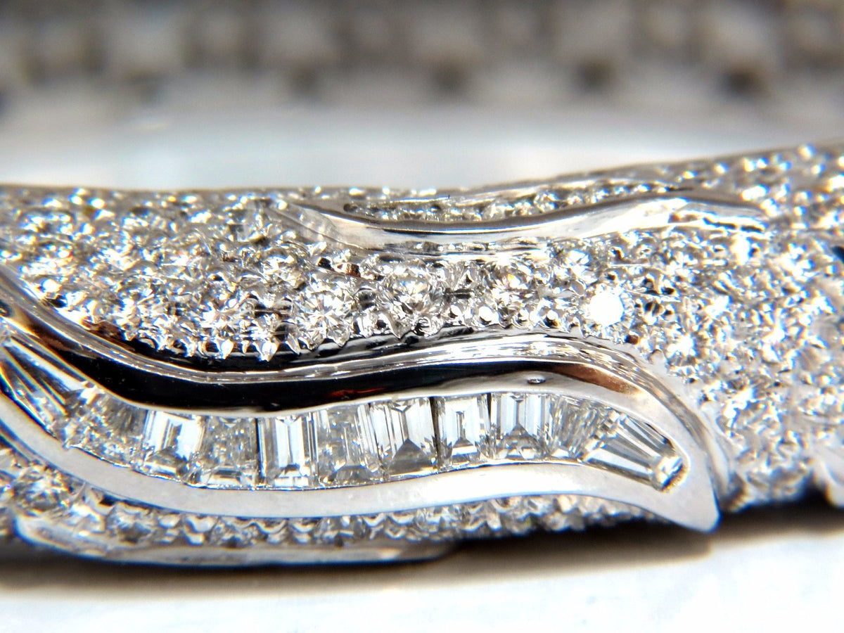 14.02ct natural diamonds eternity encrusted bangle bracelet 18kt Glam *v