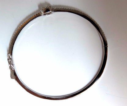 .95ct natural round diamond cluster halo bangle bracelet 14kt *v